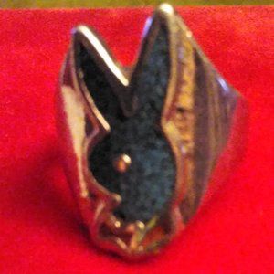 Playboy silver ring